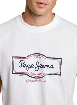 T-shirt Pepe Jeans Daxton weiß für Herren.