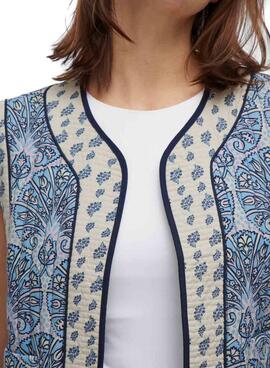 Chaleco Vila Delphine blau für Damen