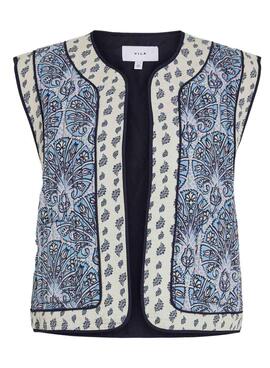 Chaleco Vila Delphine blau für Damen