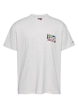 T-Shirt Tommy Jeans Tiger beige für Herren.