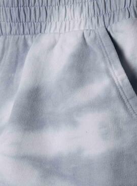 Kurze Hose Pepe Jeans Amber blau und weiß für Mädchen
