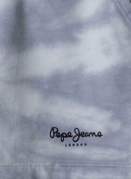 Kurze Hose Pepe Jeans Amber blau und weiß für Mädchen