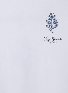 T-Shirt Pepe Jeans Nova weiß für Mädchen.