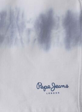 Bermudas Pepe Jeans Fabius in Blau und Weiß für Jungen.