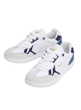 Sneakers Pepe Jeans Ball Retro weiß für Kinder.
