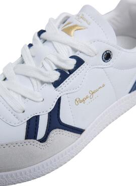 Sneakers Pepe Jeans Ball Retro weiß für Kinder.
