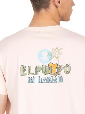 T-Shirt El Pulpo Text Hawaii Beige Für Männer
