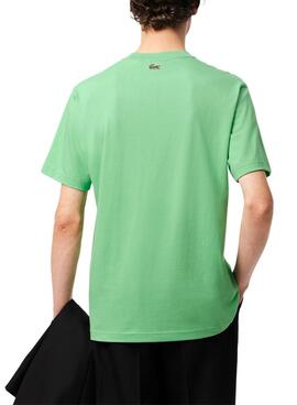 Lacoste T-Shirt mit sportlichem grünen Logo für Herren