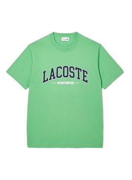 Lacoste T-Shirt mit sportlichem grünen Logo für Herren