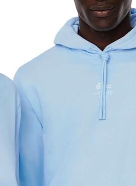 Lacoste Kapuzenpullover mit blauem Druck für Damen und Herren