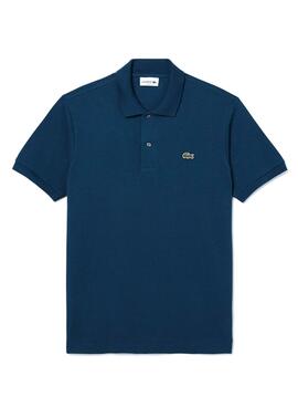 Polo Lacoste Piqué L.12.12 blau für Herren.