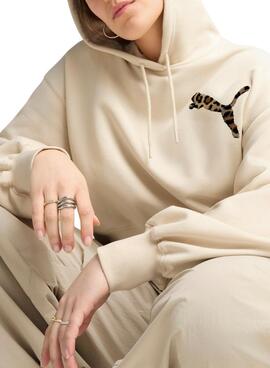 Puma Leo Luxe beige Damen Sweatshirt