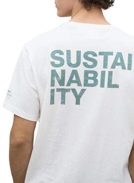 T-Shirt Ecoalf Sustano weiß für Herren