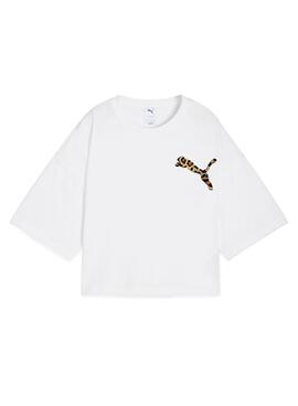T-Shirt Puma Leo Luxe weiß für Damen