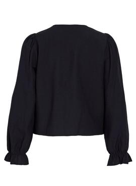 Schwarzes Top Vila Polene für Damen.