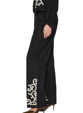 Schwarze Vila Polene Damenhose