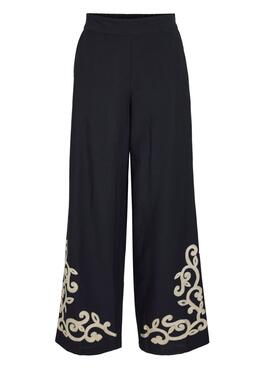 Schwarze Vila Polene Damenhose