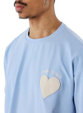 T-shirt Project X Paris Coeur in Blau für Herren