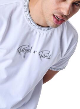 T-Shirt Project X Paris Logo bestickt weiß für Herren