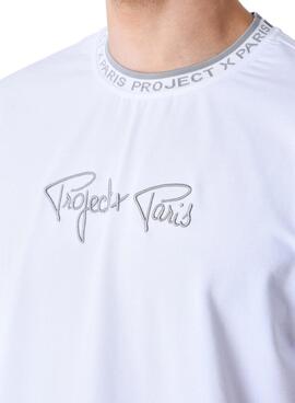 T-Shirt Project X Paris Logo bestickt weiß für Herren