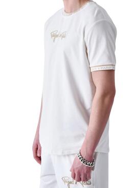 T-shirt Project X Paris Logo bestickt beige für Herren