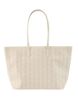 Tasche Lacoste Tote Zely mit beige Brieftasche für Damen
