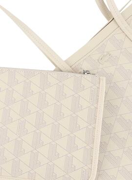 Tasche Lacoste Tote Zely mit beige Brieftasche für Damen