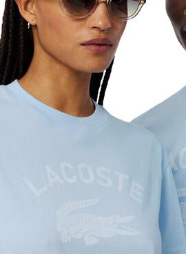 Lacoste T-Shirt mit bedrucktem Logo in Blau für Herren und Damen