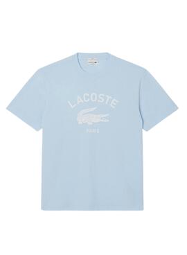 Lacoste T-Shirt mit bedrucktem Logo in Blau für Herren und Damen