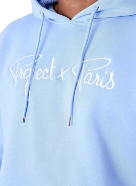 Sweatshirt Project X Paris mit blauer Kapuze für Heren.
