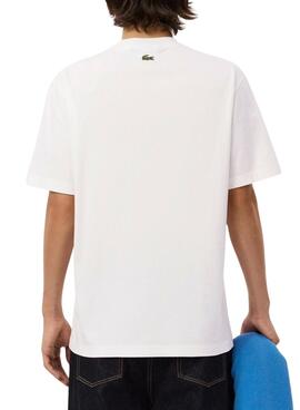 T-shirt Lacoste Sport mit weißem Logo für Herren.