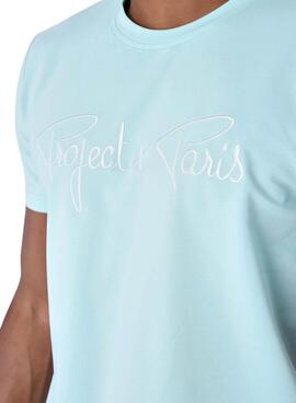 T-Shirt Project X Paris Stickerei türkis für Herren