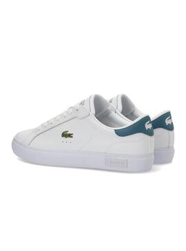 Turnschuhe Lacoste Powercourt weiß aus Leder für Herren