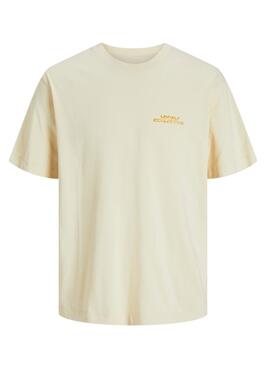 T-Shirt Jack and Jones Retiro beige für Herren