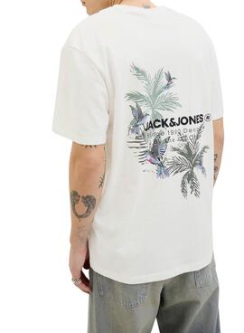 T-shirt Jack and Jones Hawaii beige für Herren.
