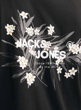 T-Shirt Jack and Jones Hawaii in Schwarz für Herren