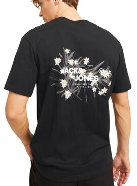 T-Shirt Jack and Jones Hawaii in Schwarz für Herren