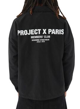 Schwarz Over-Shirt Project X Paris Mitglied für Herren