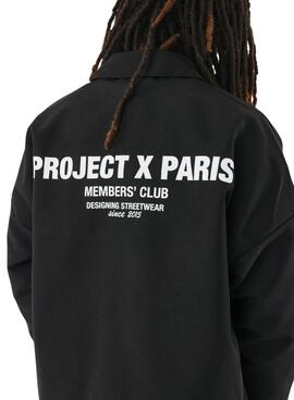 Schwarz Over-Shirt Project X Paris Mitglied für Herren