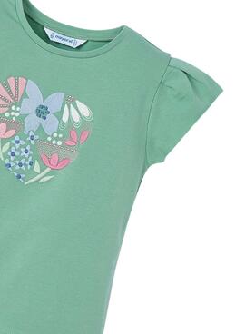 T-shirt Mayoral mintgrün für Mädchen