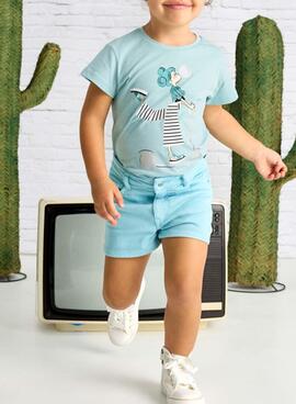 Short Mayoral Basic blau Mädchen.