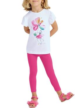 Set Mayoral Leggings und Blumenshirt für Mädchen.