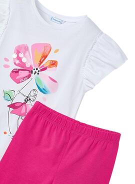 Set Mayoral Leggings und Blumenshirt für Mädchen.