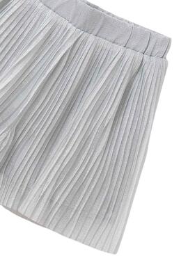 Kurze Plissee-Hose von Mayoral in Silber für Mädchen