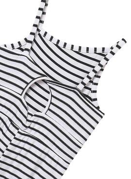 Overall Mayoral Strickpulli mit schwarzen Streifen für Mädchen.