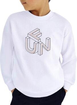 Sweatshirt Mayoral Relief Weiß für Jungen