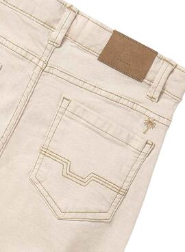 Mayoral gerade beige Jeanshose aus Köper für Jungen