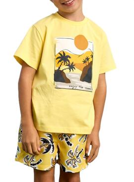 T-shirt Mayoral Landschaftsgelb für Jungen