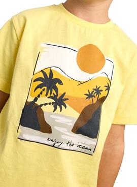 T-shirt Mayoral Landschaftsgelb für Jungen