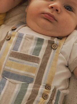 Set Mayoral Latzhose und Leinenhemd für Baby.